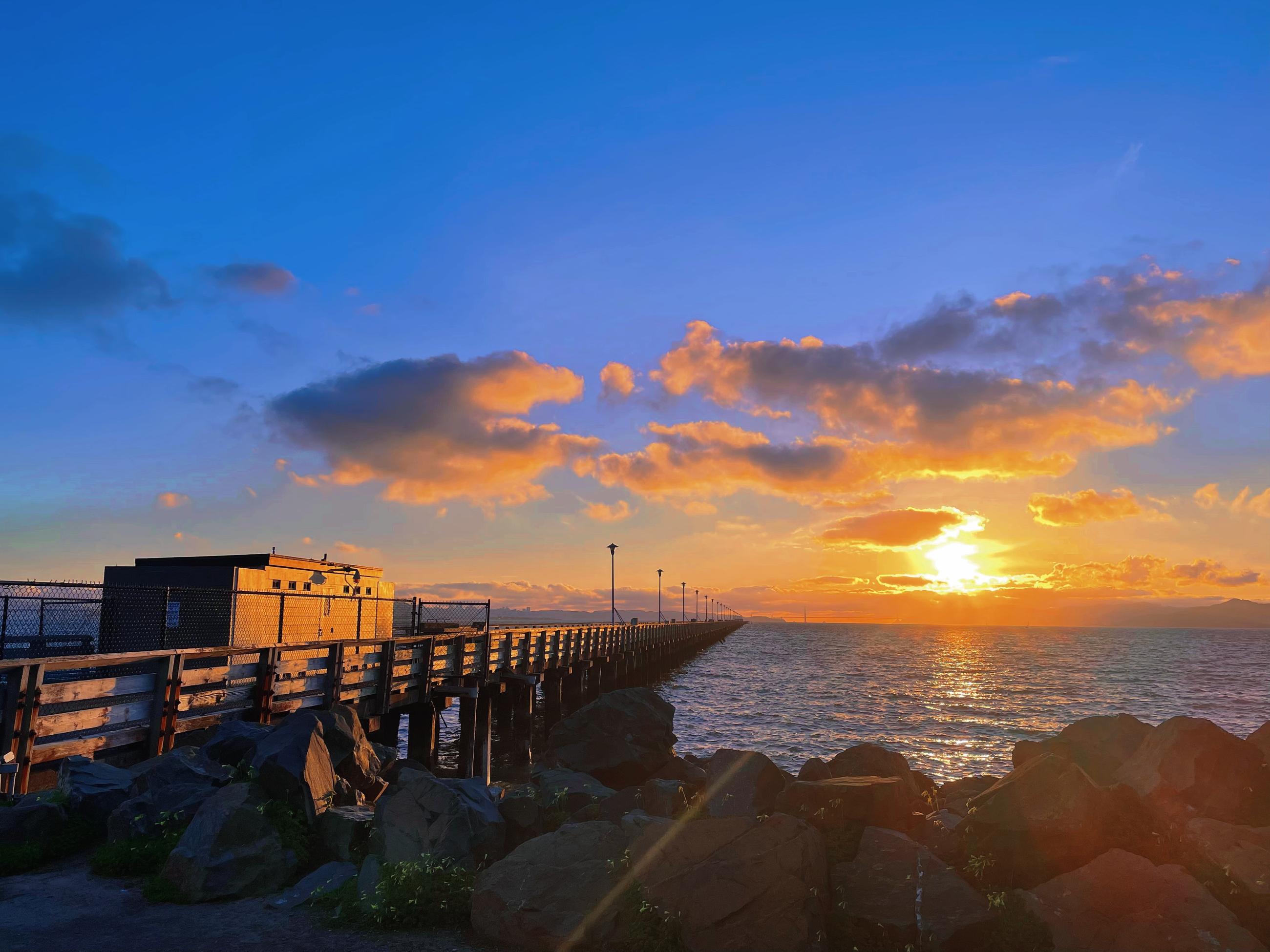 Berkeley Marina sunset photo